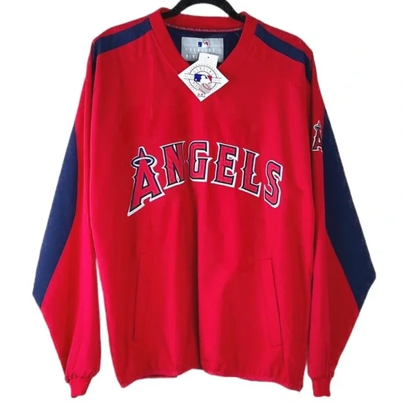 Official MLB Los Angeles Anaheim Angeles Baseball ⚾️ Pullover Windbreaker M - Picture 3 of 13